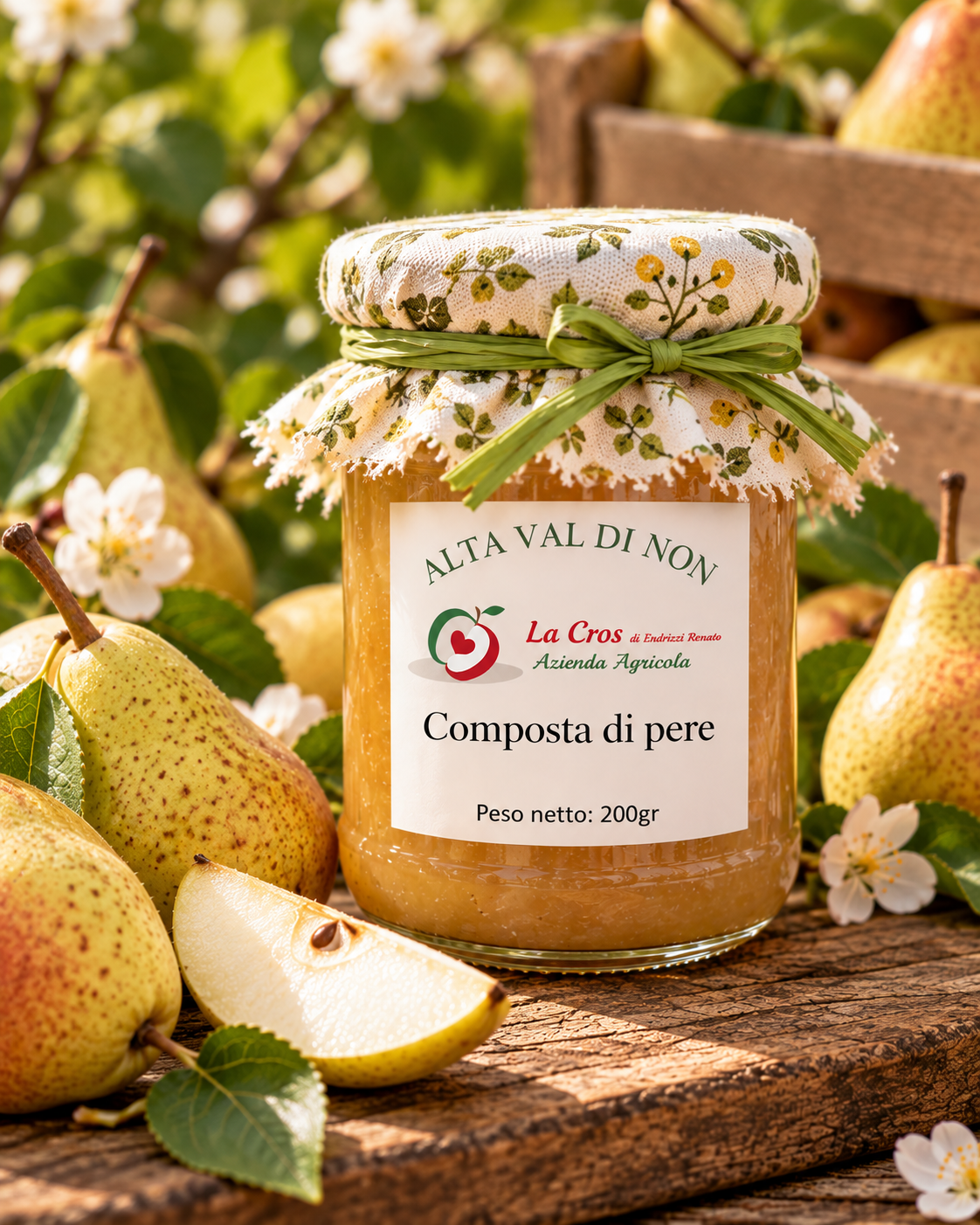 Vasetto di composta di pere
