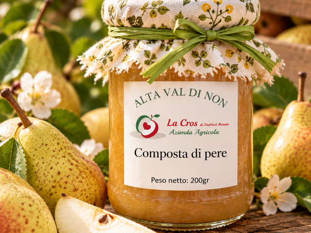 Vasetto di composta di pere