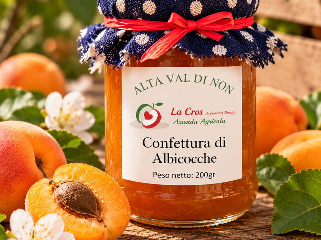 Vasetto di confettura di albicocche