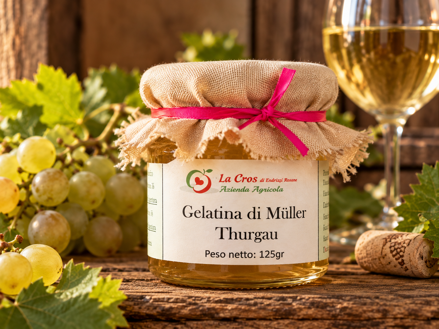 Vasetto di gelatina di Muller Thurgau