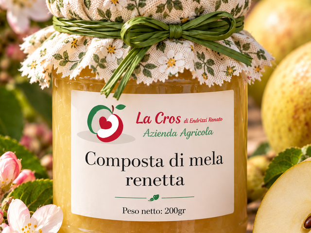 Vasetto di composta di mele renetta