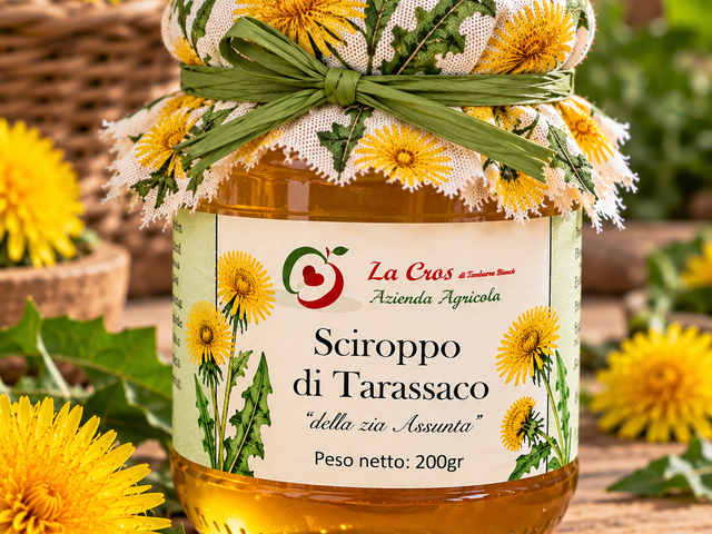 Vasetto di sciroppo di tarassaco