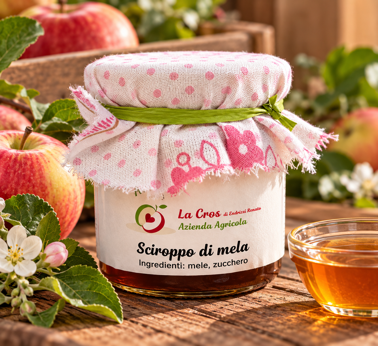 Vasetto di sciroppo di mela