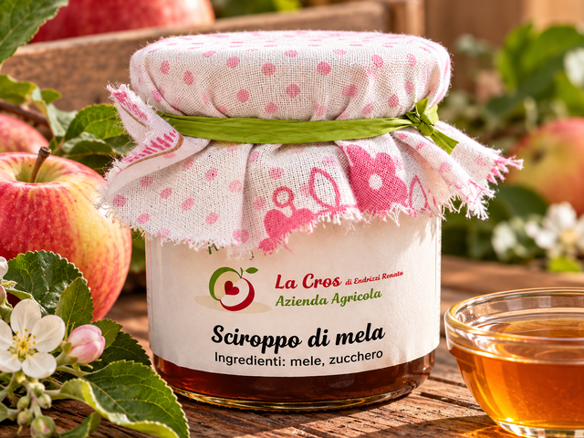 Vasetto di sciroppo di mela